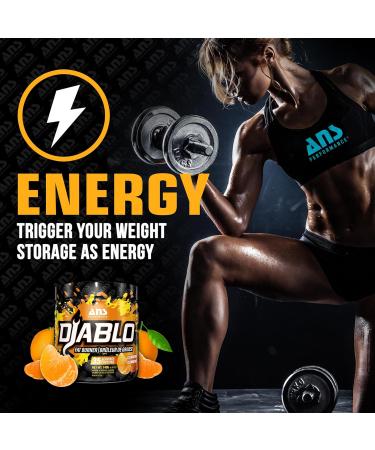 ANS Performance Diablo (35 Servings 4.9 oz) - Energy Powder for Elevated Strength & Stamina - With Added Kinetq Garcinia L Carnitine - Thermogenic Formula - Delicious Flavours (Clementine) - Buy Online on SooperMarket.com
