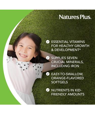 Natures Plus Children's Vita-Gels Multivitamin - Gluten Free Natural Orange Flavor 180 Softgels - Pack of 2 for Optimal Health - Buy Online on SooperMarket.com