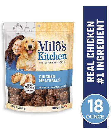 Milo's Kitchen Chicken Meatballs Dog Treats - 18oz, Real Meat, Homestyle Recipe - Buy Online on SooperMarket.com