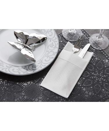 JEBBLAS Disposable Cloth Like Napkins with Flatware Pocket - 50 Pack - Buy Online on SooperMarket.com