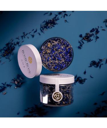 Edible Blue Rosie Rose Cornflower Blossoms - 6g Dried Floral Decoration for Cooking Tea Cupcakes & Salads - Natural & Tasteless - Buy Online on SooperMarket.com