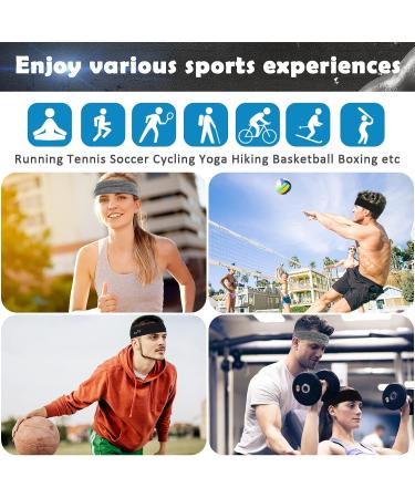 Premium Anti-Slip Sports Headbands for Men & Women - 2 Pack Sweatbands for Jogging Running Hiking & Cycling - Buy Online on SooperMarket.com