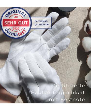 Shop 100% Cotton White Gloves - Soft Dermatologically Tested Certified Skin Tolerance - XL Size for Hand Masks - Buy Online on SooperMarket.com