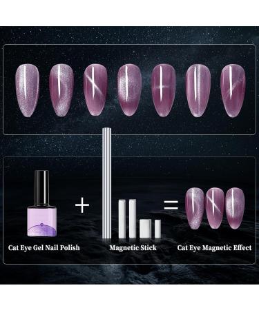 Cat Eye Nail Magnet Set - 5 Pcs Double Ended Strong Magnets for 3D Gel Polish | DIY & Salon Use - Buy Online on SooperMarket.com