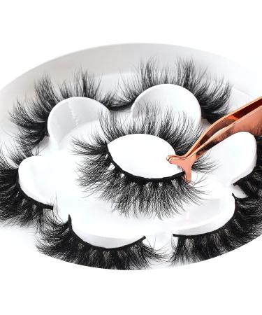 Buy 6D False Eyelashes - Fluffy Long & Dramatic Reusable Fake Eyelashes | Thick & Soft (4 Pairs) - International Shipping Available - Buy Online on SooperMarket.com