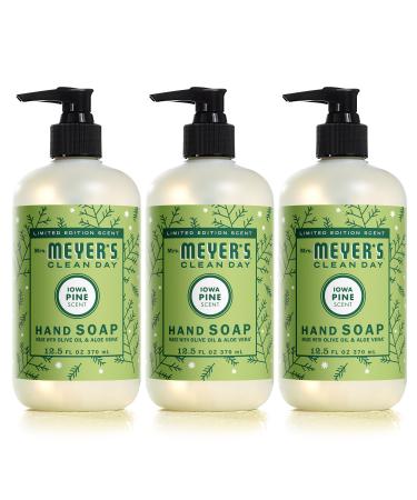 Mrs. Meyer's Hand Soap, Made with Essential Oils, Biodegradable Formula, Limited Edition Iowa Pine, 12.5 fl. oz - Pack of 3