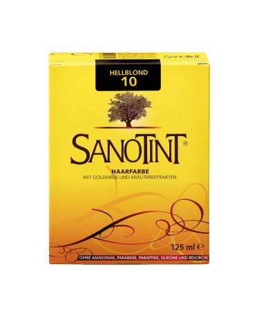 Sanotint Hair Color No. 10 Hellblond - 125 ml | Natural Color with Vegetable Extracts & Gold Brain Formula - Buy Online on SooperMarket.com