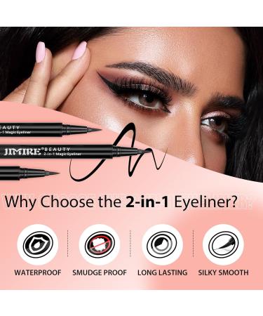 JIMIRE False Eyelashes Wispy Fluffy Cat Eye 6D Volume Russian Strip D Curl Faux Mink Lashes with 2 in 1 Magic Eyelash Glue and Tweezers Look Like Lash Extension 7 Pairs Pack - Buy Online on SooperMarket.com