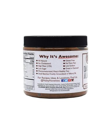 Nutty Novelties Dark Chocolate Almond Butter - High Protein & All-Natural Vegan Spread - 15oz - Buy Online on SooperMarket.com