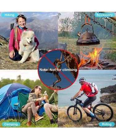 Craebuer 4 Pack 3 inch Aluminum D-Ring Carabiner Clips - Locking Snap Hook for Outdoor Camping & Hiking - Buy Online on SooperMarket.com