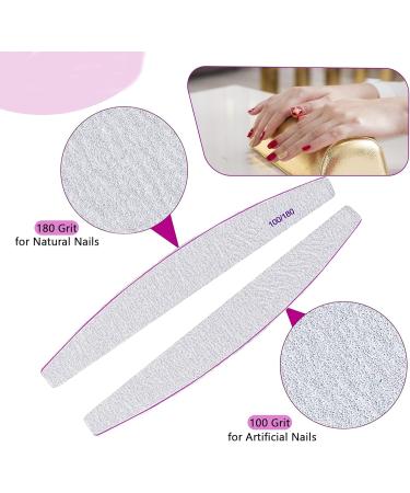 Nail File and Buffer Set 15 Pack Icluding 10 PCS Professional 100/180 Grit Double Sided Nail Files for Acrylic and Gel Nails and 5 PCS Nail Buffer Block for Natural Nails 8 PCS - Buy Online on SooperMarket.com
