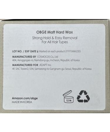 OBgE Matte Hard Wax (4.2oz) - Ultra Strong Hold Hair Wax for Short Hair | Natural Matte Finish for Men & Women - Buy Online on SooperMarket.com