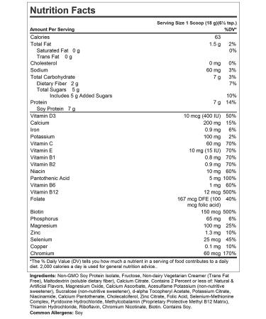 Andrew Lessman Secure Soy Complete Meal Replacement - Vanilla 60 Servings | 63 Calories, 7g Non-GMO Protein, Vitamins & Minerals | Low-Fat, Nutritious & Delicious - Pack of 1 - Buy Online on SooperMarket.com