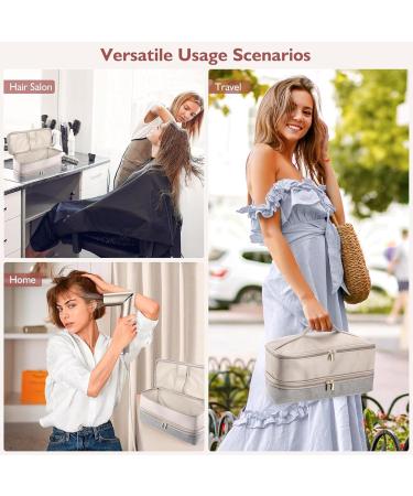 Hair Dryer Bag Dual Layer Hair Dryer Case Waterproof Zippered Blow Dryer Bag with Top Handle Portable 15.4x5.5x5.5in Hair Dryer Travel Bag Hair Tools Organiser - Buy Online on SooperMarket.com