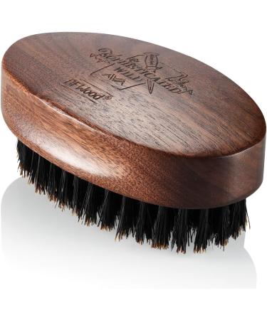 BFWood Boar Bristle Beard Brush - Military Style Walnut Black Wood - Buy Online on SooperMarket.com