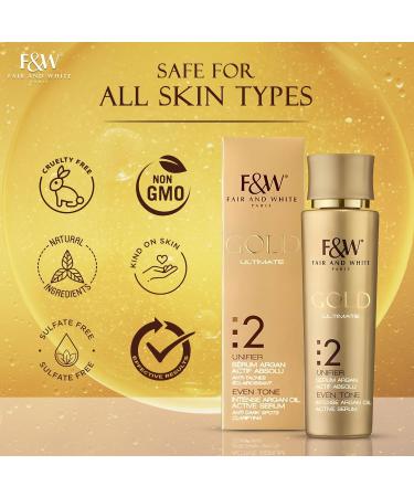 Buy Fair & White 2 Gold Intense Argan Oil Active Serum 30ml - Best Anti-Aging Skincare for All Skin Types - International Shipping Available - Buy Online on SooperMarket.com