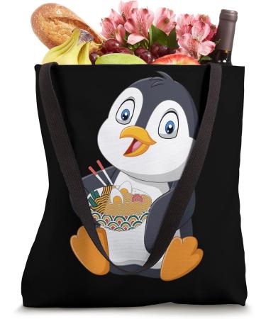 Penguin eating a Japanese Ramen noodle soup Tote Bag - Buy Online on SooperMarket.com