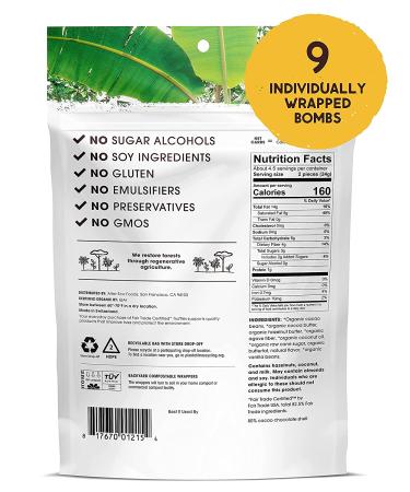 Alter Eco Organic Dark Chocolate Hazelnut Butter Bombs - 3.8 oz (108g) | Indulgent & Healthy Snack - Buy Online on SooperMarket.com