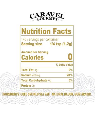Caravel Gourmet Smoked Bacon Sea Salt Shaker - All Natural Seasoning for Popcorn & Bloody Mary Mixes - Bacon Bit Replacement - 6 Ounce - Buy Online on SooperMarket.com