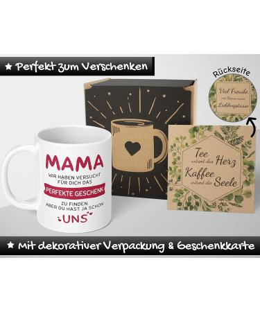 Unique Mama Papa Gift Set - Perfect Christmas Gifts for Parents & Kids | Ceramic Cups with Heartfelt Sayings - 2 Set (330ml) - We - Red & Blue - Buy Online on SooperMarket.com
