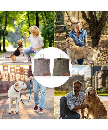 Deliciency Dog Elder Leader - Free-Handed Training with Automatic Closure | Small Forage Bags & Carabiners | 2 Pack Puppy Treats for Dogs - Buy Online on SooperMarket.com