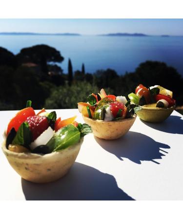 CROC'IN - Pesto Tartlet Shells - Edible Savoury Appetizer Basil Pesto Mini Pastry Cases - Artisanal Confection - 24 Pieces Pesto 24 - Buy Online on SooperMarket.com