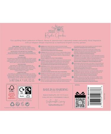 Baylis & Harding Royale Garden Peach Peony & Jasmine Luxury Hand Treats Gift Set - Vegan Friendly - Buy Online on SooperMarket.com
