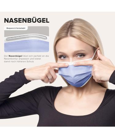 HARD 50 pieces Disposable Face Masks | Made in Germany | Type IIR & CE certified | Breathable Triple Layer - Filtration 99 78% | Elastic Earloops | Mouth Cover - Adults - Rainbow Midnight 50 Piece standard size (17 5 cm x 9 5 cm) Rainbow Midnight - Buy Online on SooperMarket.com
