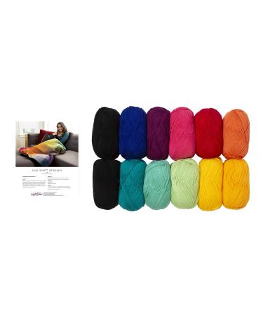 Knit Picks Hue Shift Afghan Knitting Pattern Kit (Rainbow)