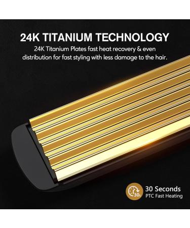 Terviiix 24K Titanium Wide Hair Crimper Crimping Iron for Hair Crimper Hair Iron for Textured Crimps and Volume Hair Volumizing Iron for Thin Fine Hair Dual Voltage Auto Off 1-1/2 Inch 1 1/2'' - Buy Online on SooperMarket.com