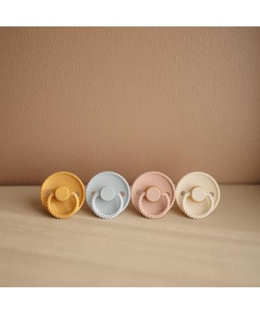 FRIGG Rope Natural Rubber Pacifier | BPA-Free | Made in Denmark | Olive/Sage | 6-18 Months - Buy Online on SooperMarket.com