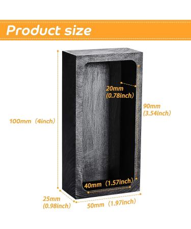 4-Piece Graphite Ingot Mould Crucible Set for Metal Casting and Refining - 1 KG Capacity - Ideal for Gold, Silver, Aluminum, Copper, Brass - Buy Online on SooperMarket.com