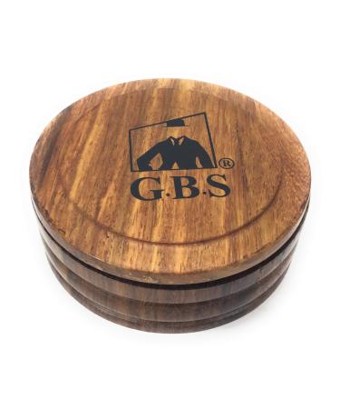 G.B.S - Wood Shaving Mug/Bowl With Lid 3.5" Diameter - Shave Soap Clean With Cover. Enhance Your Wet Shave | A Hundred Percent Satisfaction Money Back Guarantee.
