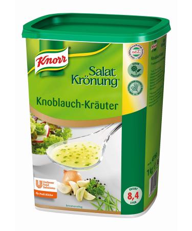 Knorr salad crown garlic herb dressing (dry mix for salad dressing with selected herbs spices and garlic grade) 1 Pack (1 x 1 kg) garlic 1 kg (1 Pack)