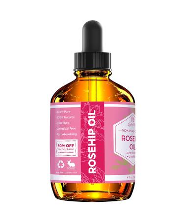 Leven Rose Rosehip Seed Oil - 100% Pure Organic Unrefined Cold Pressed Anti Aging Moisturizer - 4 Fl. Oz - Buy Online on SooperMarket.com