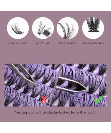 DIY Lash Extension Kit 280pcs - 20D+50D 10-16mm Mix C/CC/D Curl Cluster Lashes with Bond and Seal Tweezers - Soft Light Eyelash Extension Kit for Home Use - Buy Online on SooperMarket.com