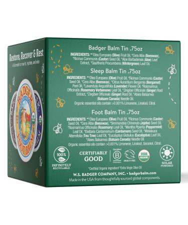 Badger - Restore Recover & Rest Kit | Natural Wellness for Stress Relief & Recovery | International Shipping Available - Buy Online on SooperMarket.com