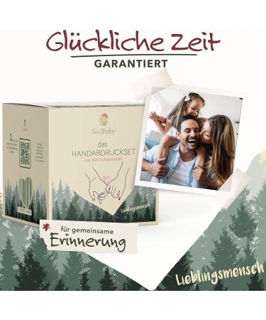 Soulbaby 3D Handprint Set - Premium Family Plaster Kit (4 Large Hands) | Gift Packaging | Made in Black Forest | Includes Video Instructions - Buy Online on SooperMarket.com