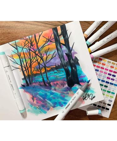 Ohuhu Sketchbook Marker Paper Pad 8.3x8.3 Square - 120 LB/200 GSM, 78 Sheets - Hardcover Sketch Book for Alcohol Markers - Heavyweight Sketchpad for Drawing - Christmas Gift - Buy Online on SooperMarket.com