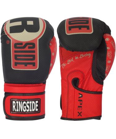Ringside Apex Bag Gloves, IMF-Tech Boxing Gloves with Secure Wrist Support, Synthetic Boxing Gloves for Men and Women Large-X-Large Black/Red