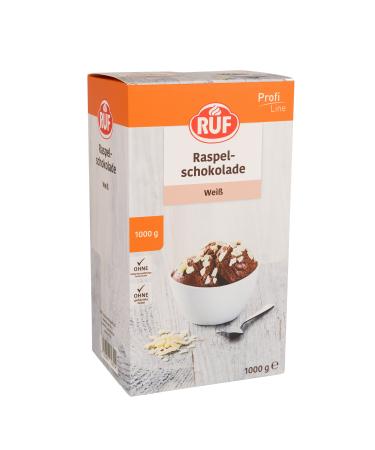 Call rasp chocolate white for decorating cakes ice cream pudding and cream desserts large packs without additives subject to declaration 1x1000g rapel chocolate white
