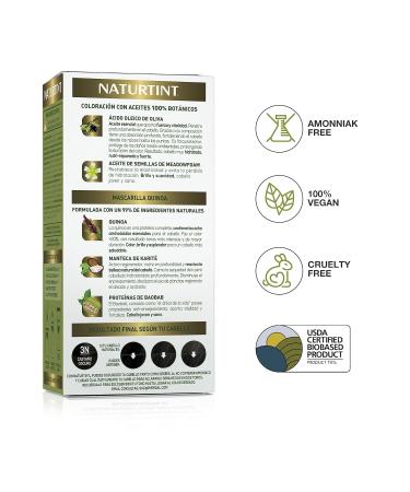 Natureint Ammonia-Free Hair Color | 3N Castania & Chestnut Brown | Natural Ingredients | 170ml Pack - Buy Online on SooperMarket.com