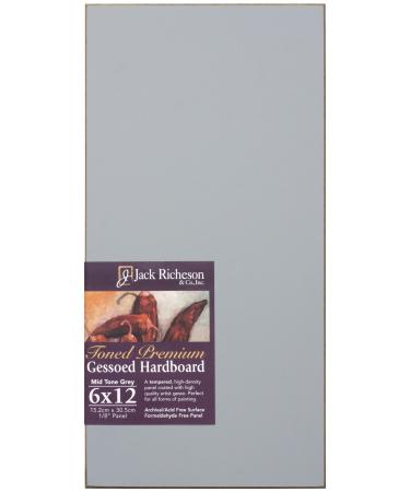 Jack Richeson Richeson Mid-Tone Grey Gessoed 1/8 Hrdbrd 6x12