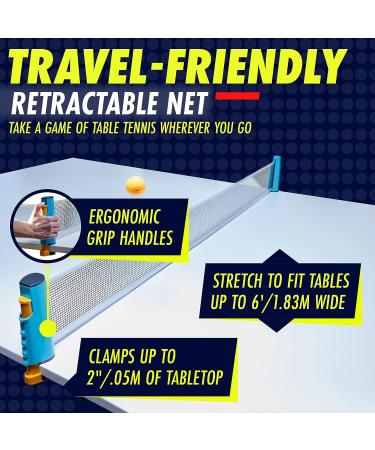 NIBIRU SPORT Ping Pong Paddles Set - Professional Table Tennis Rackets with Balls, Retractable Net, Posts, Storage Case - 4 Player Complete Set - Buy Online on SooperMarket.com