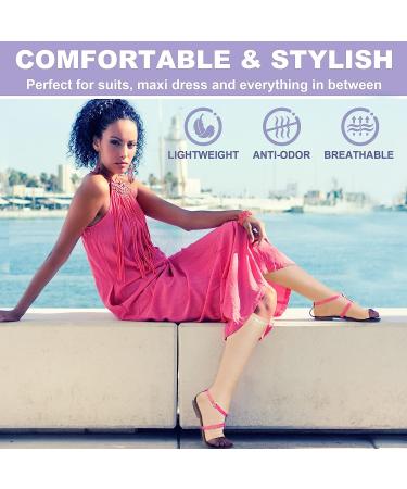 NEWZILL Graduated Compression Socks 20-30 mmHg - Open Toe for Women & Men - Small-Medium Beige - Buy Online on SooperMarket.com