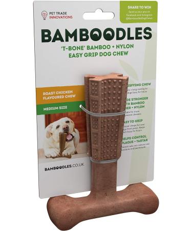 Bamboodles T Bone Dog Chew - Medium Chicken Flavor for Aggressive Chewers - Buy Online on SooperMarket.com