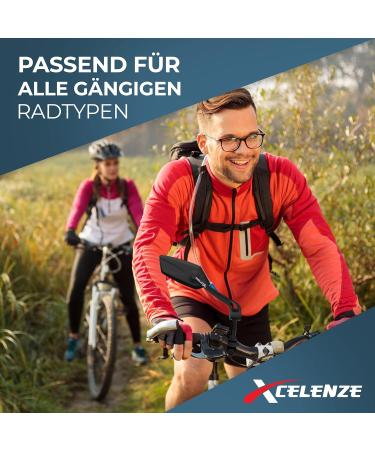 Xcel Rim Bicycle Mirror - Extra Large Impact-Resistant Glass for Handlebar | Perfect for E-Bikes | Foldable Left Return Mirror - Buy Online on SooperMarket.com