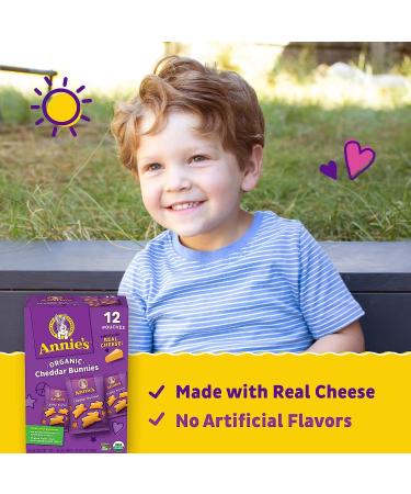 Annie's Organic Cheddar Bunnies Baked Snack Crackers - 12 ct, 1 Ounce (Pack of 12) - Buy Online on SooperMarket.com