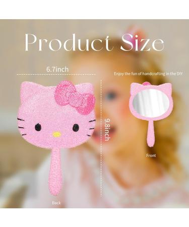 Shop Ocomuan Kitty Birthday Party Favors | Handmade Crystals Handheld Makeup Mirror - Perfect DIY Gift for Girls & Women - Buy Online on SooperMarket.com