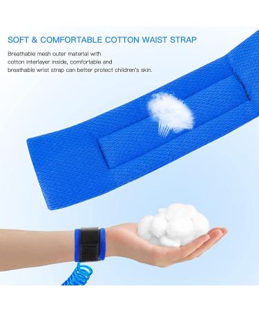 Hooyyene Anti Lost Wrist Link for Toddlers - Safety Toddler Leash for Kids - Children's Wristband for Outdoor Family Travel (Blue 8.2ft) - Buy Online on SooperMarket.com